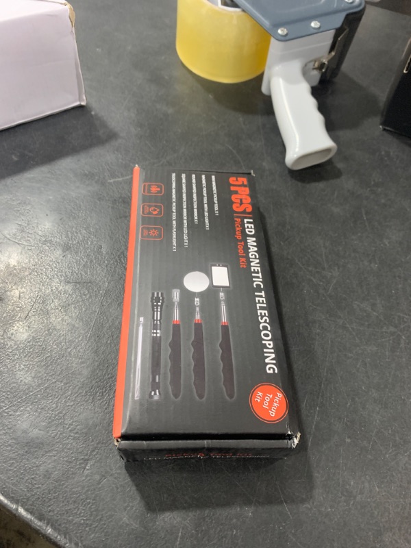 Photo 1 of Telescoping Magnetic Pick Up Tool with 1 lb and 15 lb Pickup Rod, Round and Square 360 Swivel Adjustable Inspection Mirror and Flexible LED Flashlight, Gifts for Him, Husband, Men