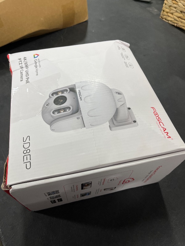 Photo 1 of FOSCAM 4K/8MP POE Outdoor Security Camera, Home Security Surveillance Camera with Auto Tracking, 4X Optical Zoom,AI Human/Vehicle Detection,165FT Color Night Vision,2-Way Audio,360° PT,IP66 Waterproof