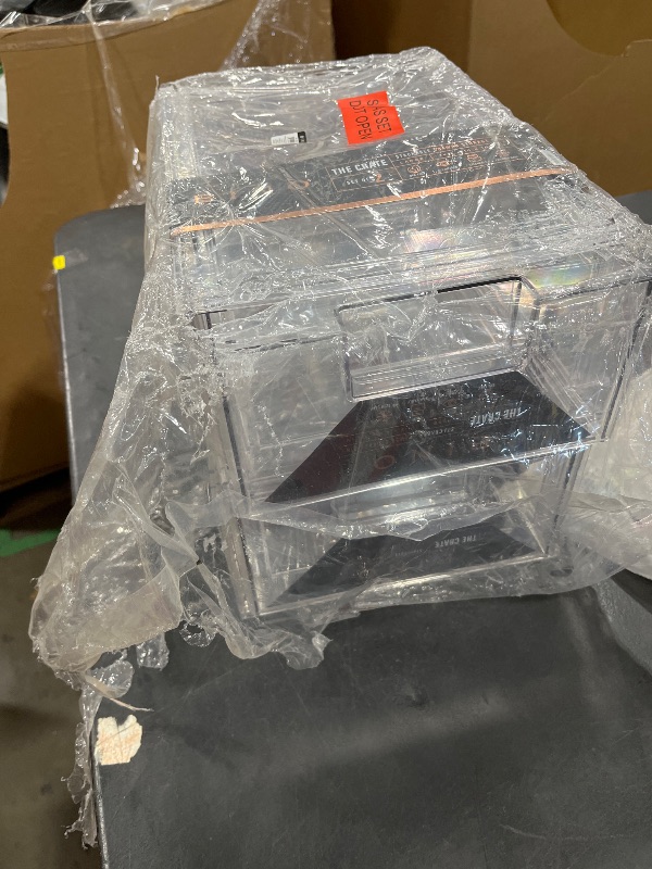 Photo 1 of BINO | Stackable Storage Drawers, Large - 2 Pack, Clear | THE CRATE COLLECTION | Storage Bins With Drawers Bathroom Organizers and Storage Organization and Storage Under Sink Organizer Vanity Cabinet