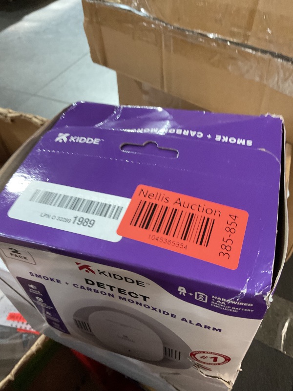 Photo 1 of Kidde Hardwired Smoke & Carbon Monoxide Detector, AA Battery Backup, Voice Alerts, Interconnectable, LED Warning Light Indicators, 2 Pack