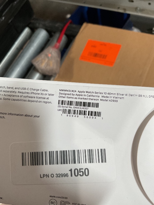 Photo 1 of ***(NO RETURNS OR REFUNDS/ FOR PARTS ONLY/ LOCKED )***
Apple Watch Series 3, Smartwatch with Silver Aluminium Case with Denim Sport Band - M/L. Fitness Tracker, ECG App, Always-On Retina Display, Water Resistant