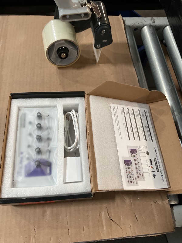 Photo 1 of Mini Audio Mixer,Stereo Line Mixer for Sub-Mixing,Ultra Low-Noise,4-Channel,Microphone Independent Control, 1/4" & 1/8" TRS Output and Input, for Guitars,Bass,Keyboards (MH400)