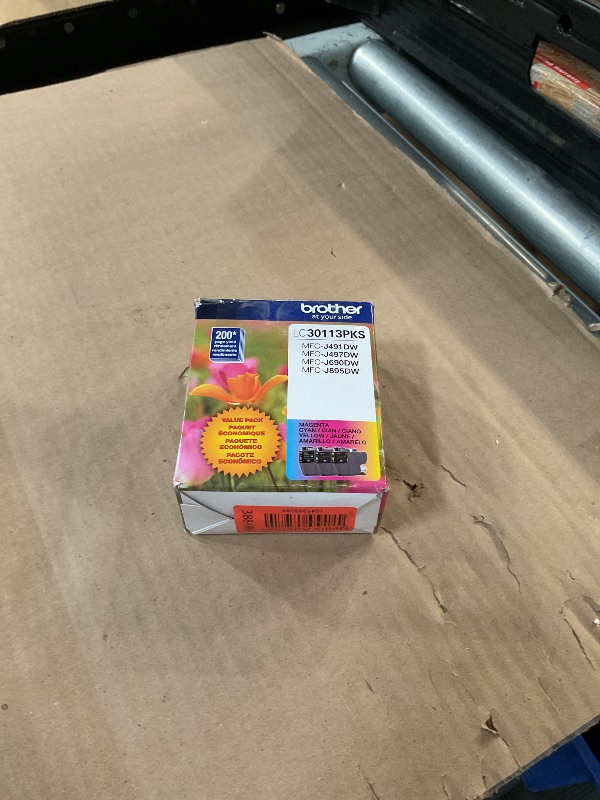 Photo 1 of Brother Genuine LC30113PKS 3-Pack Standard Yield Color Ink Cartridges, Page Yield Up to 200 Pages/Cartridge Includes Cyan, Magenta and Yellow, LC3011