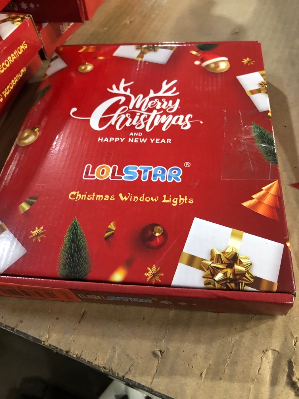 Photo 1 of ***(NO RETURNS OR REFUNDS/ FOR PARTS ONLY)***
LOLStar Christmas Window Decorations 3 Pack Wreath Gift Box Santa Claus Christmas Window Lights with Suction Cups, Battery Operated Xmas Lights Decors, 2024 Upgrade Slow Fade Mode and Timer Function