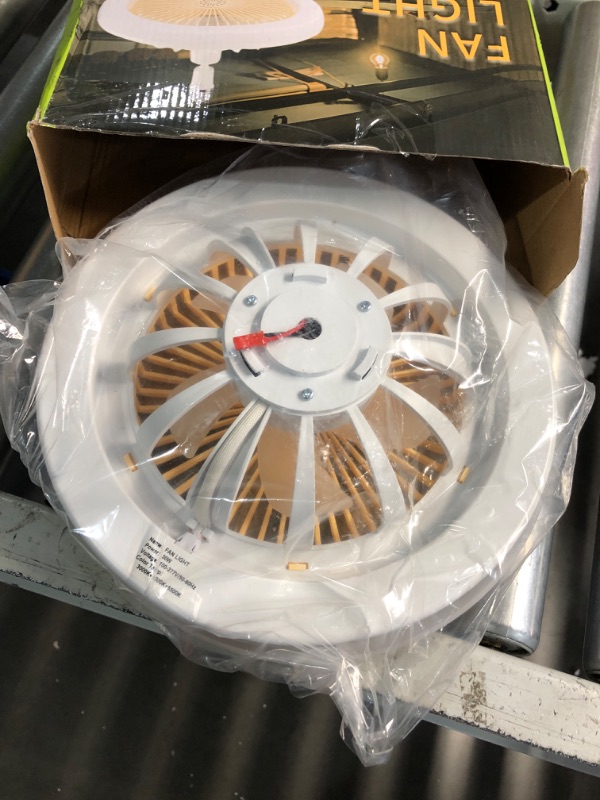 Photo 1 of ***(NO RETURNS OR REFUNDS/ FOR PARTS ONLY/ MISSING PARTS )***
adlkirg Socket Fan Light, E26/E27 10" Portable Ceiling Fans with Lights and Remote, 2750 Lumens, 3 Fan Speed, 3 Color Dimmable Mini Ceiling Fan Light Socket for Bedroom, Store, Kitchen, Kids, G