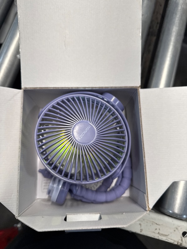 Photo 1 of (POWER TESTED) (SIGNS OF USE) Momcozy 8000mAh Portable Stroller Fan, 27H Ultra-long Battery Life Detachable 4 Speed 360°Rotate LED Night Light with 2 Modes, USB Rechargeable Handheld Cooling Fan for Travel/Car Seat/Bedroom