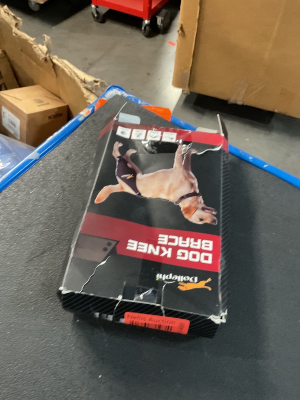 Photo 1 of (FAIR/USED) Dollephi Dog Knee Brace for Torn ACL Hind Leg, Support for Patella Dislocation or Osteoarthritis, Cruciate Ligament Injuries, Cut-Out Non-Slip Wrap Promotes Patellar Stability((Right Leg,L)