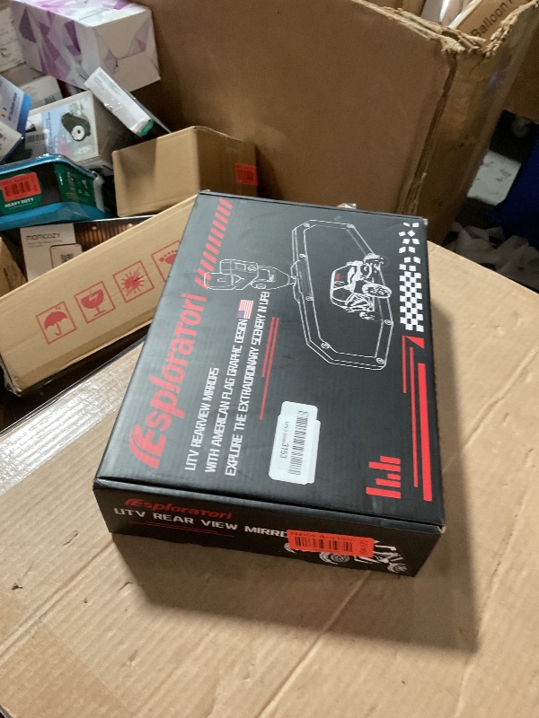 Photo 1 of Esploratori UTV Rear View Mirror,2025 New Flag UTV Mirrors-High Density 360° Adjustable Angle for 1.5 to 2.0 in Round Roll Cage,Compatible with Polaris RZR,Pioneer SXS,Kawasaki Mule KRX,Can Am X3