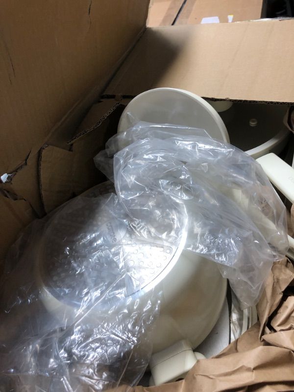 Photo 1 of ***(HEAVILY USED/ SOME DAMAGE)***
CAROTE 18Pcs Nonstick Ceramic Cookware Set, PFAS/PFOA Free, Cream White Pots and Pans Set Non Stick, Non-toxic Cookware,Kitchen Cooking Pan Set, Large Capacity