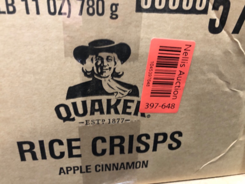 Photo 1 of ***(EXP:5/18/25 )NONREFUNDABLE***Quaker Rice Crisps, Gluten Free, Apple Cinnamon, 0.91 Oz, 30 Count