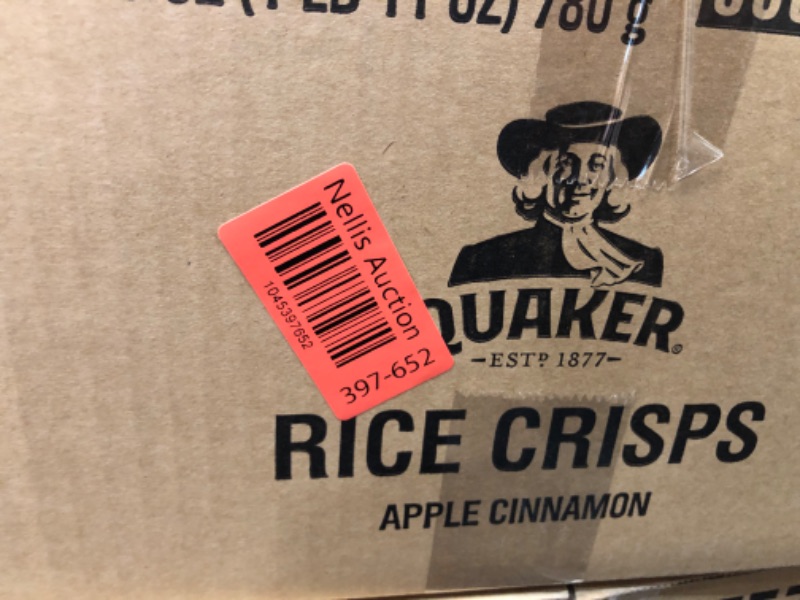 Photo 1 of ***(EXP:5/18/25 )NONREFUNDABLE***Quaker Rice Crisps, Gluten Free, Apple Cinnamon, 0.91 Oz, 30 Count