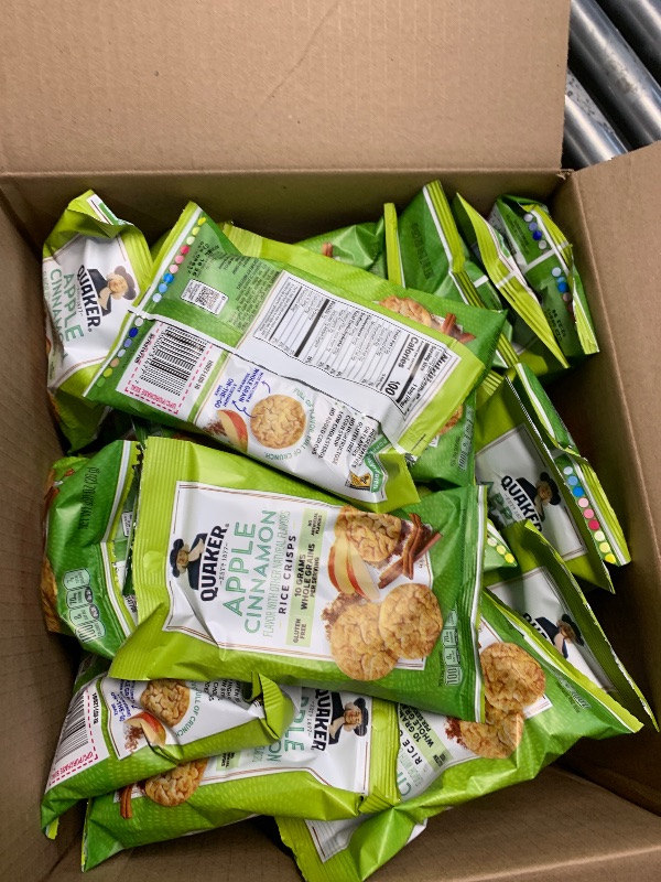 Photo 1 of ***(EXP:05/18/2025 )NONREFUNDABLE***Quaker Rice Crisps, Gluten Free, Apple Cinnamon, 0.91 Oz, 30 Count
