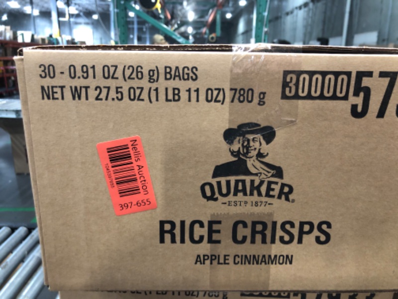 Photo 1 of ***(EXP:5/18/25 )NONREFUNDABLE***Quaker Rice Crisps, Gluten Free, Apple Cinnamon, 0.91 Oz, 30 Count