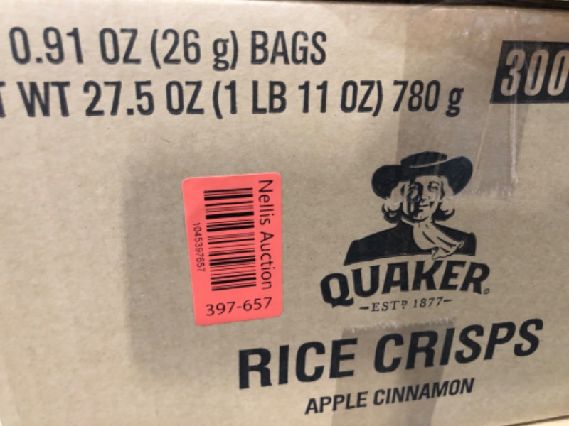 Photo 1 of ***(EXP: 5/18/25)NONREFUNDABLE***Quaker Rice Crisps, Gluten Free, Apple Cinnamon, 0.91 Oz, 30 Count