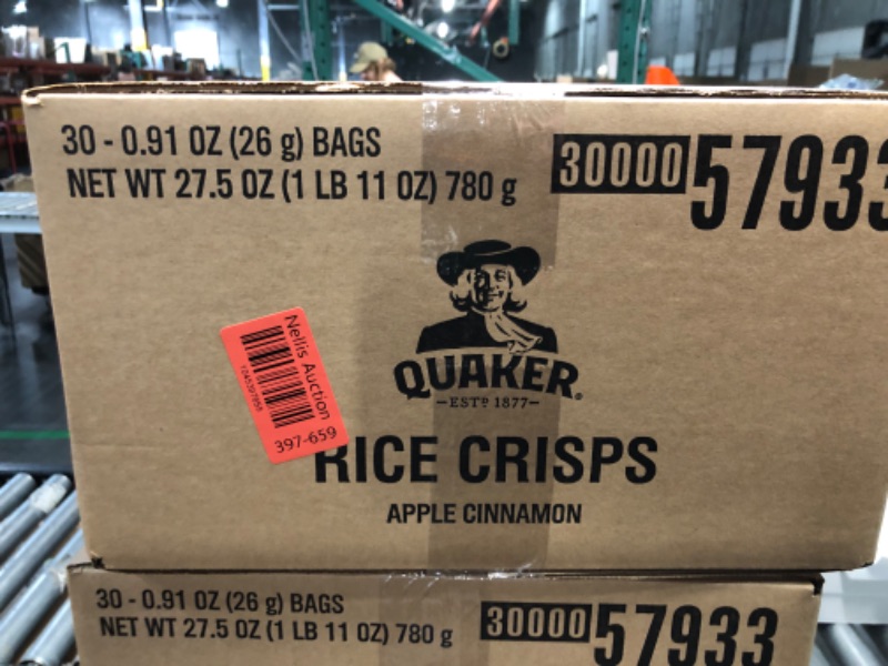 Photo 1 of ***(EXP: 5/18/25)NONREFUNDABLE***Quaker Rice Crisps, Gluten Free, Apple Cinnamon, 0.91 Oz, 30 Count