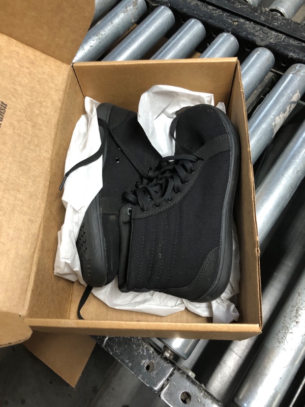 Photo 1 of (Used) WHITIN Women's High Top Sneakers Barefoot Minimalist Shoes Wide Toe Box Zero Drop Sole Size 9.5W Canvas Training