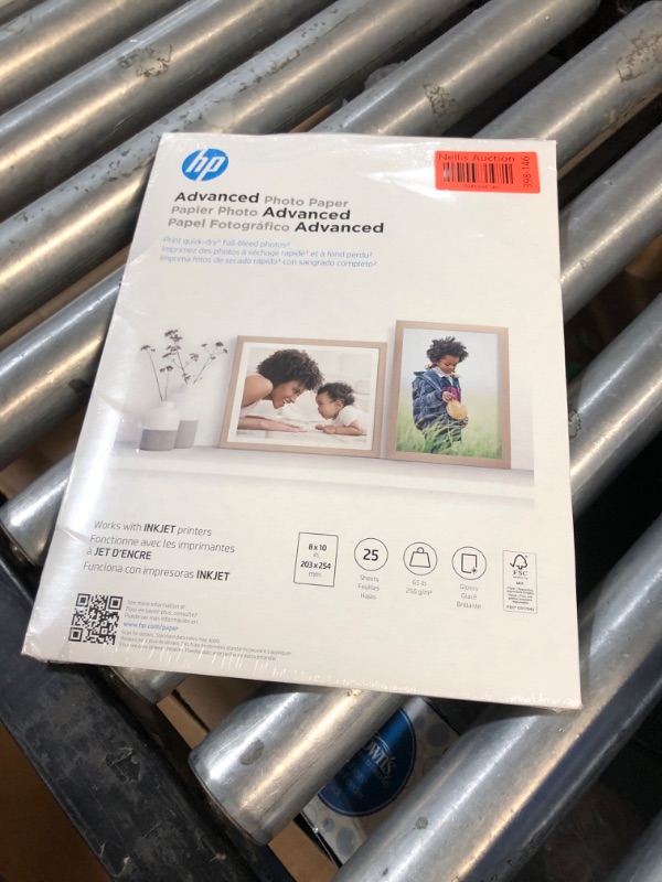 Photo 1 of ***FACTORY SEALED***HP Advanced Photo Paper, Glossy, 65 lb, 8 x 10 in., 203 x 254 mm, 25 sheets