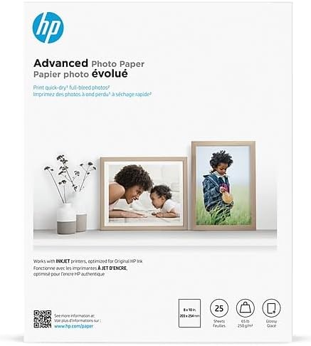 Photo 1 of ***FACTORY SEALED***HP Advanced Photo Paper, Glossy, 65 lb, 8 x 10 in., 203 x 254 mm, 25 sheets