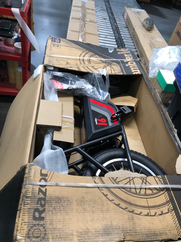 Photo 1 of *FACTORY SEALED** Razor Rambler 16 – 36V Electric Minibike with Retro Style, Up to 15.5 MPH, Up to 11.5 Miles Range, Wide, Rugged 16" Air-Filled Tires, Powerful 350 Watt Hub-Driven Motor