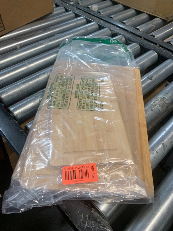 Photo 1 of Hiware Wood Cutting Boards for Kitchen, Heavy Duty Bamboo Cutting Board with Juice Groove, Bamboo Chopping Board Set for Meat, Vegetables - Set of 3