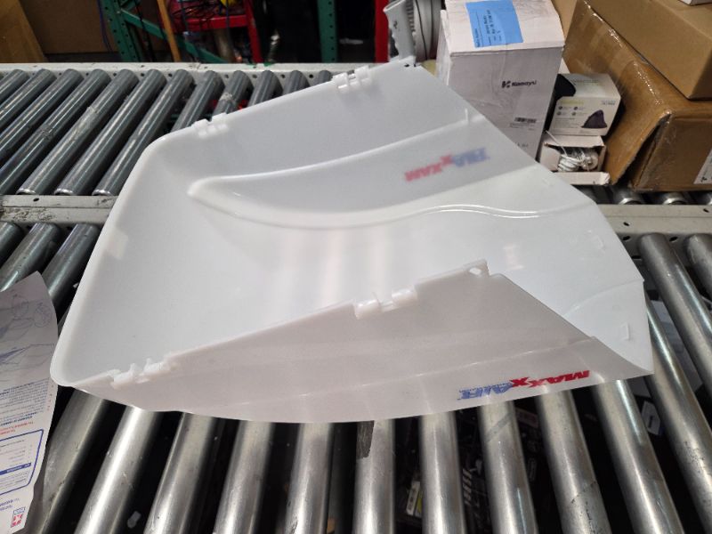 Photo 1 of ***INCOMPLETE - MISSING LOUVERS - TOP PART ONLY - SEE PICTURES***
FANMATE 00-955001 Fan/Vent Cover with EZ Clip Hardware, Constant Airflow, Super Tough, White
