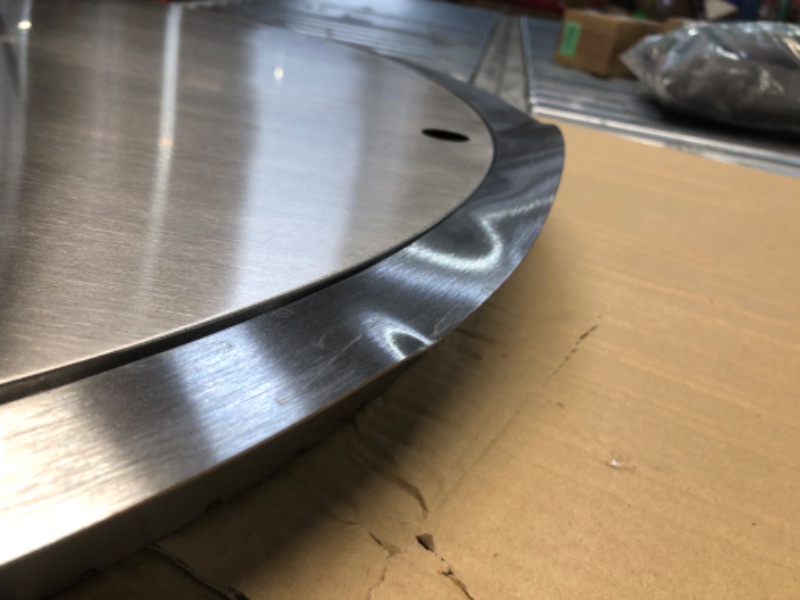 Photo 1 of ***MAJOR DAMAGE - SCRATCHED, BENT, AND WARPED - SEE PICTURES***
Skyflame 31" x 31" Round Stainless Steel DIY Drop-in Firepit System Assembly Set, Including Fire Pit Pan Fire Bowl with Burner Ring and Protective Cover