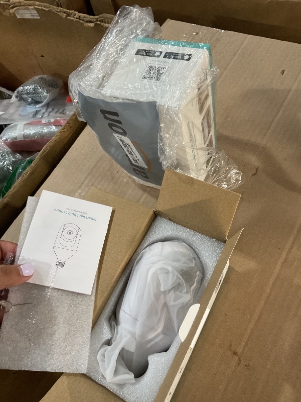 Photo 1 of Akasumer Light Bulb Security Cameras Wireless Outdoor Indoor, 2.4GHz WiFi Lightbulb Cameras for Home, 360°PTZ, 2K Color Night Vision, Motion Detection, 2-Way Audio, Spotlight Audible Alarm