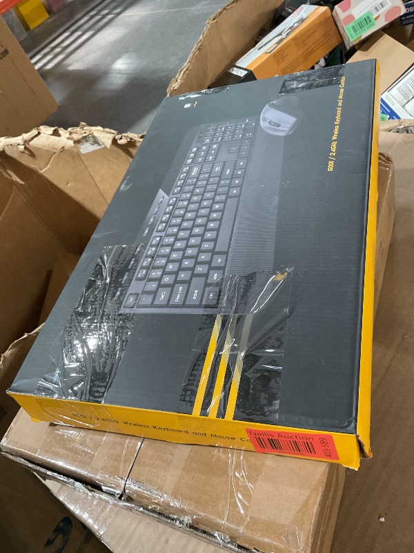 Photo 1 of Wireless Keyboard and Mouse Combo with Wrist Rest, Foldable Legs, EDJO 2.4GHz Full-Sized Computer Keyboard, USB Mouse with 6 Buttons, Long Battery Life, Lag-Free for Laptop, PC, Windows, Mac?Black?