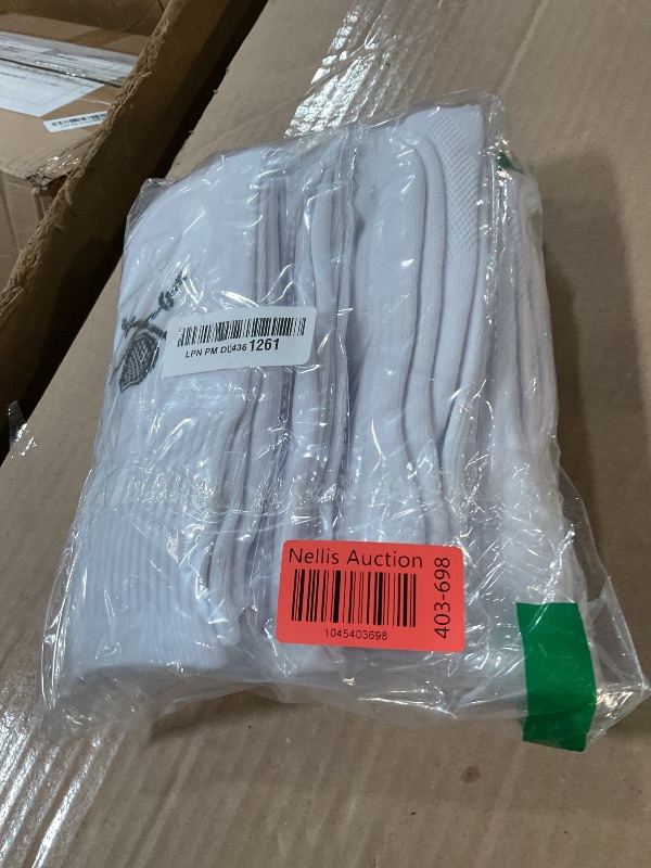 Photo 1 of (USED/FAIR) (BAGGED) Glitopper 5 Pairs Fencing Socks for Epee Sabre and Foil White Cotton Knee High Socks Comfortable Support Athletic Stockings for Men Youth