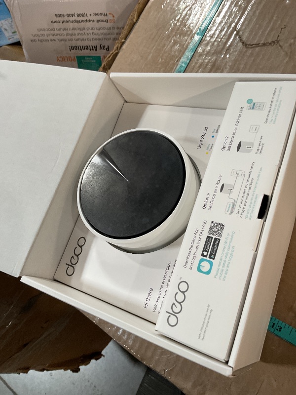 Photo 1 of *USED NOT TESTED*TP-Link Deco AX3000 WiFi 6 Mesh System Deco X55- Covers up to 2500 Sq.Ft., Replaces Wireless Router and Extender, 3 Gigabit Ports, Supports Ethernet Backhaul(1-Pack)
