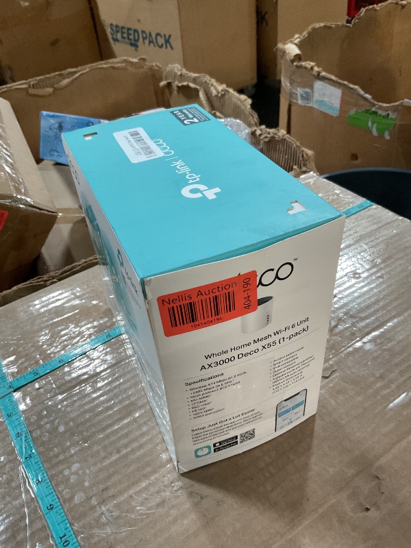 Photo 1 of *USED NOT TESTED*TP-Link Deco AX3000 WiFi 6 Mesh System Deco X55- Covers up to 2500 Sq.Ft., Replaces Wireless Router and Extender, 3 Gigabit Ports, Supports Ethernet Backhaul(1-Pack)