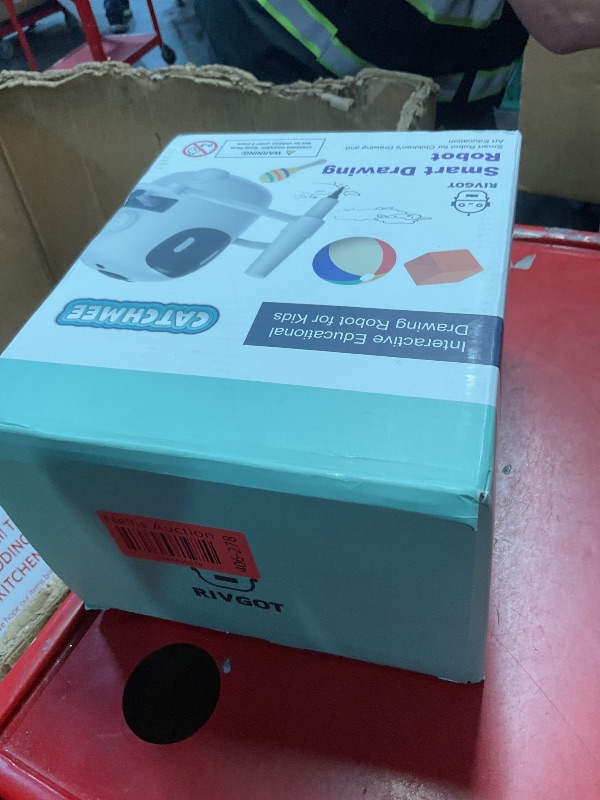 Photo 1 of RIVGOT Drawing Robot for Kids with 150 Cards, Voice Interactive Educational Drawing Machine, Montessori Painting Learning Toys for 3 4 5 6 7 8 Year Old Boys Girls Birthday Party