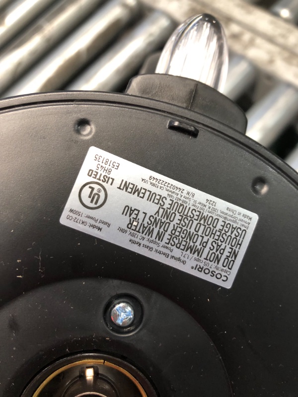 Photo 1 of ***HEAVILY USED AND DIRTY - UNABLE TO TEST - SEE PICTURES***
Cosori Electric Kettle, No Plastic Filter & Spout, Stainless Steel Inner Lid, Tea Kettle & Hot Water Boiler For Coffee & Tea, Water Heater & Teapot, Automatic Shut Off, Black, 1.7L/1500W