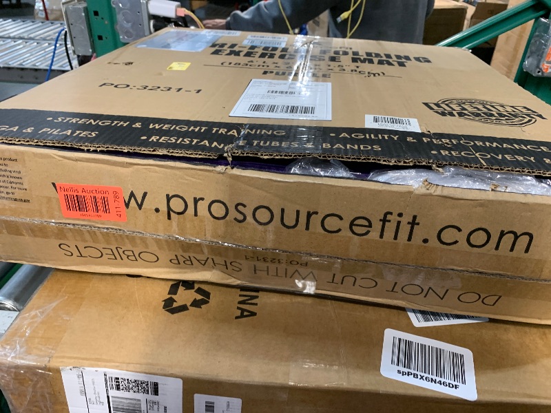 Photo 1 of ***(MAJOR DAMAGE/ SEE NOTES)***
ProsourceFit Tri-Fold Folding Thick Exercise Mat 6'x2' with Carrying Handles for MMA, Gymnastics, Stretching, Core Workouts, Purple