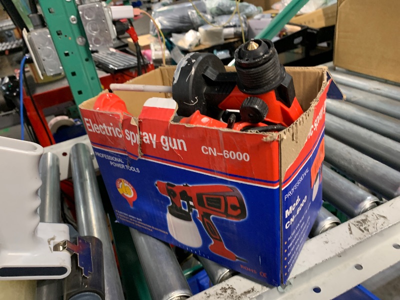 Photo 1 of ***(USED/ UNABLE TO TEST)***
Paint Sprayer, 850W HVLP High Power Electric Spray Paint Gun with Adjustable Spray Width Knob, 6 Nozzles & 3 Spray Patterns, Easy to Clean, Paint Sprayer for House, Furniture, Cabinets, Fences Etc