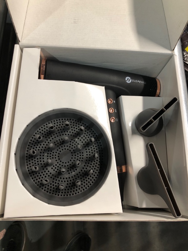 Photo 1 of ***(NO RETURNS OR REFUNDS/ FOR PARTS ONLY/ NON FUNCTIONAL)***
slopehill Professional Hair Dryer, Ionic Hair Dryer with Diffuser, Lightweight Compact Powerful & Fast Salon Blow Dryer with High Speed Brushless Motor, Travel Hair Dryer, Women & Men (Ceramic,