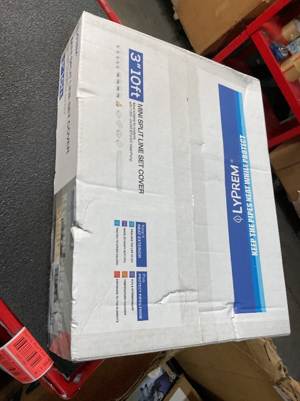 Photo 1 of LyPrem 10Ft Mini Split Line Set Cover 3" PVC Line Cover Kit for Mini Split and Central Air Conditioner & Heat Pump(White)