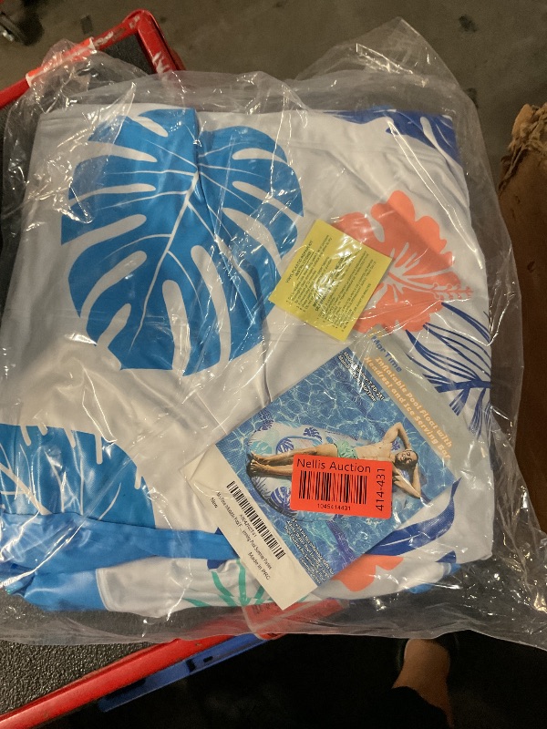 Photo 1 of MorTime Inflatable Pool Float with Headrest Cup Holder and Ice Serving Bar, 67 x 34 Inches Inflatable Rafts for Adults, Water Pool Lounger Large Pool Floaties for Swimming Pool Summer Parties