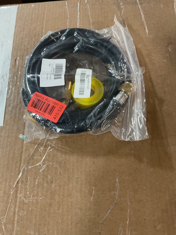 Photo 1 of 7 FT RV Propane Quick Connect Hose to Grill, BBQ Quick Release LP Gas Line for Camp Chef Stove, Pit Boss Burner-1/4 Male Plug x 3/8 Female Flare-with Elbow Adapter for Blackstone 17"22"28''36''Griddle