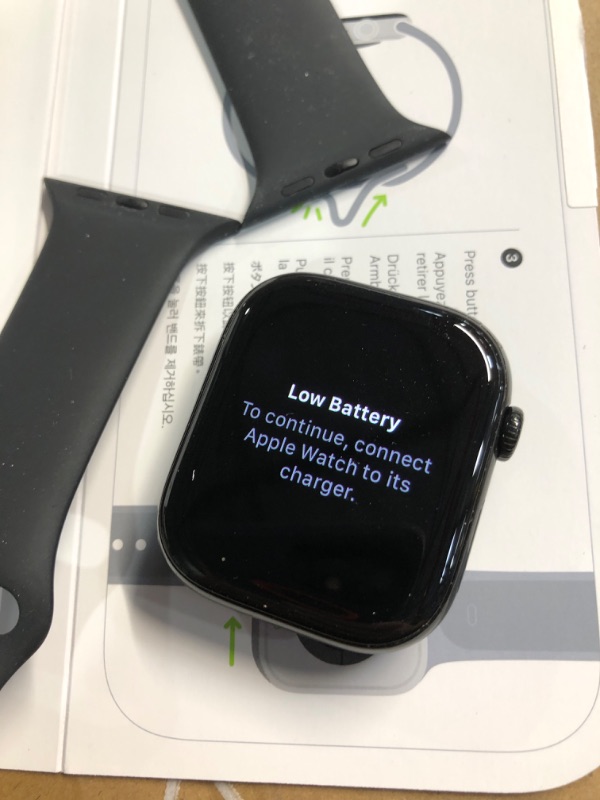 Photo 1 of ***(USED/ SEE NOTES)***
Apple Watch Series 10 [GPS 46mm case] Smartwatch with Jet Black Aluminium Case with Black Sport Band - M/L. Fitness Tracker, ECG App, Always-On Retina Display, Water Resistant