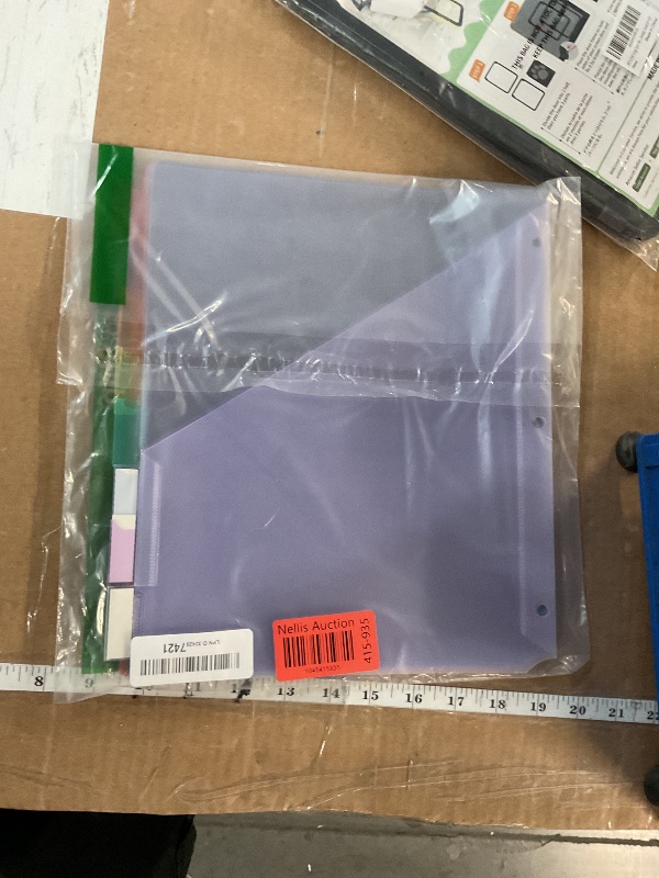 View 2 of Forvencer 8 Count Dividers with Two Pockets, 8 tab Binder Dividers for 3 Ring Binder Organizer, Vibrant Color, 1 Set