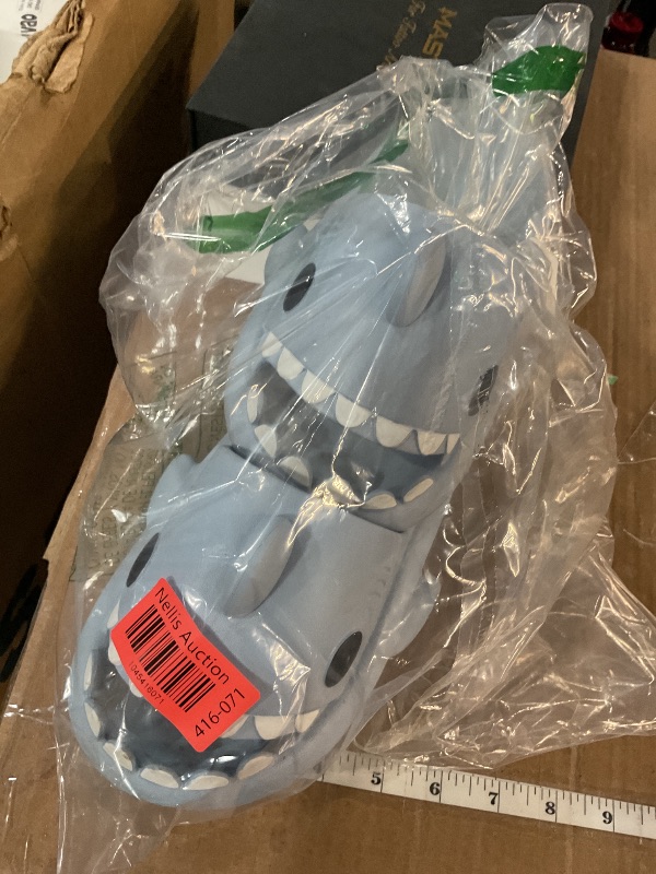 Photo 1 of ***(HEAVILY USED)***
ChayChax Boys Girls Cloud Shark Slides Novelty Sandals Toddlers Cute Non-Slip Beach Pool Shower Slippers with Comfy Cushioned Thick Sole?Haze Blue? KIDS LARGE