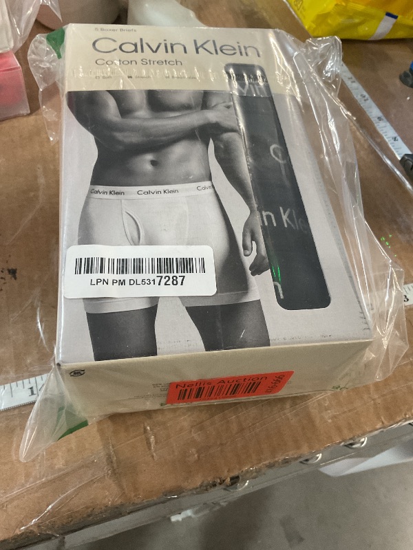 Photo 1 of Calvin Klein Men's Cotton Stretch 5-Pack Boxer Brief, 5 Black, Large(OPEND PACKAGE) 