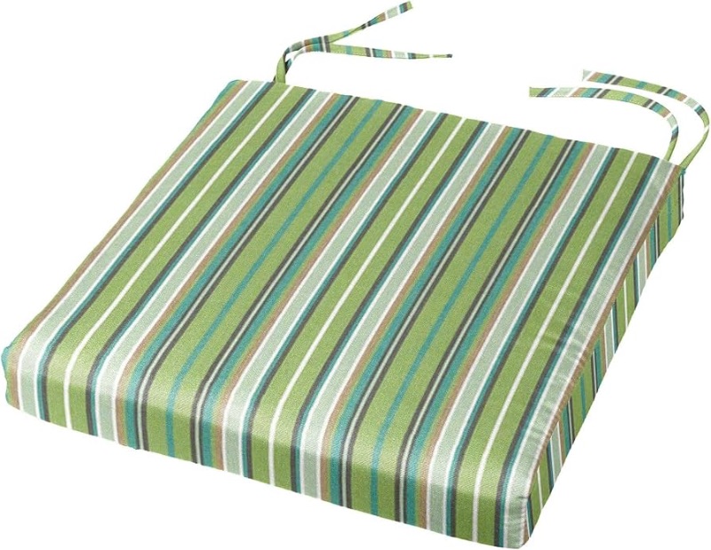 Photo 1 of ***STOCK PHOTO REFERENCE ONLY***COVER IS ALL TAN**
Cushion Source Chair Pad with Ties |16" x 16" x 2" Chair Cushion | Indoor/Outdoor | Multiple Sunbrella Fabric Options Available (Sunbrella Foster Surfside)