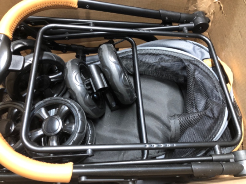 Photo 1 of ***FINAL SALE/MISSING WHEEL/PARTS ONLY ITEM*** Double Pet Stroller with Detachable Carriers - Ideal for 2 Dogs or Cats - Compact & Convenient Design - Easy Assembly Double Dog Stroller - Graphite Gray
