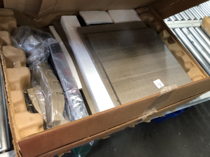 Photo 1 of ***INCOMPLETE - MISSING TABLE TOP AND VARIOUS OTHER PARTS***
Bush Furniture Somerset 72W L Shaped Desk with Storage in Ash Gray
