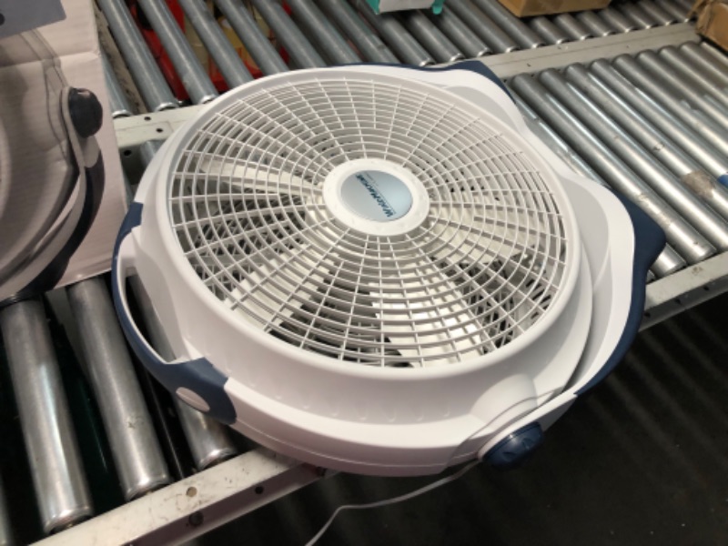Photo 1 of ***FOR PARTS ONLY - DOESN'T WORK - SEE COMMENTS***
Lasko Wind Machine Air Circulator Floor Fan, 3 Speeds, Pivoting Head for Large Spaces, 20", 3300, White