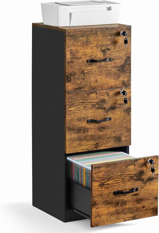 Photo 1 of (used)(see all images) steelwood 3 drawer filing cabinet desk 