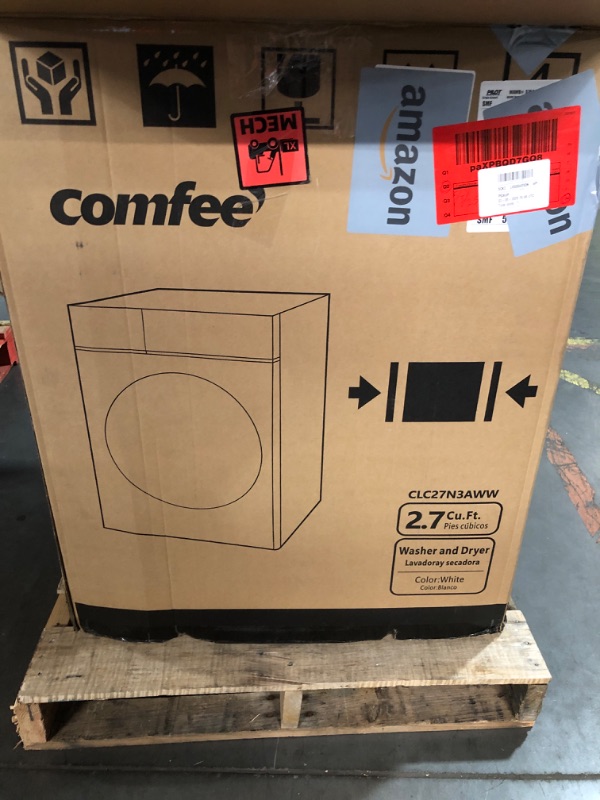 Photo 1 of ***UNABLE TO TEST MAY BE PARTS ONLY ITEM*** COMFEE’ 24" Washer and Dryer Combo 2.7 cu.ft 26lbs Washing Machine Steam Care, Overnight Dry, No Shaking Front Load Full-Automatic Machine, Dorm White
