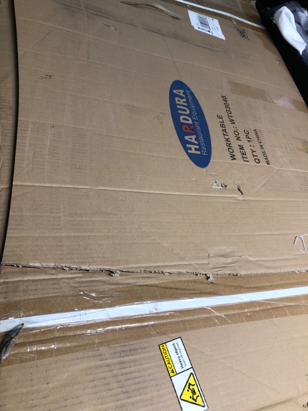 Photo 1 of Hally Open Base Stainless Steel Table 30 x 48 Inches, NSF Commercial Heavy Duty Prep & Work Table with Galvanized Legs for Restaurant, Home and Hotel